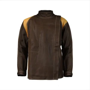 Chaqueta Cuero Soldador Absolute Fire - Welder Pro Café